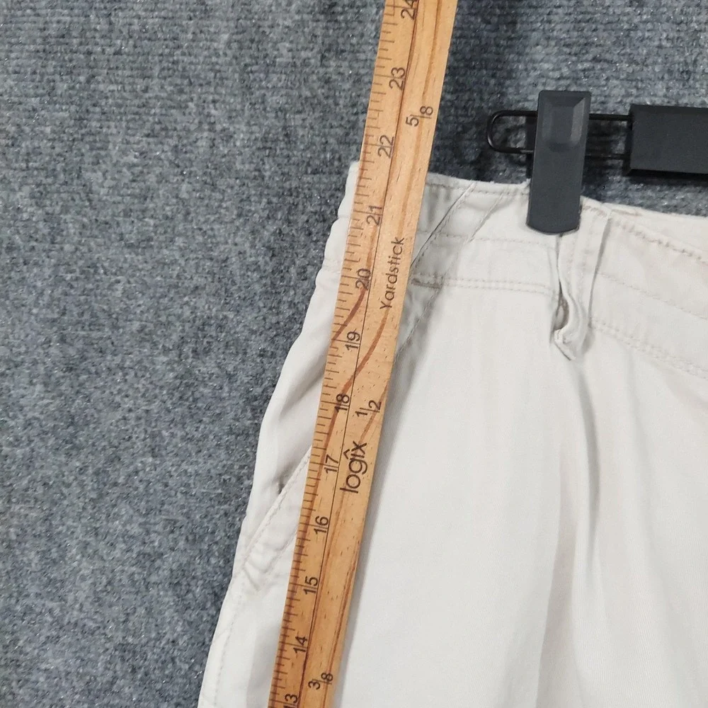 Vintage Polo Jeans Co. Ralph Lauren Cargo Shorts Mens 32 Beige Canvas Distressed